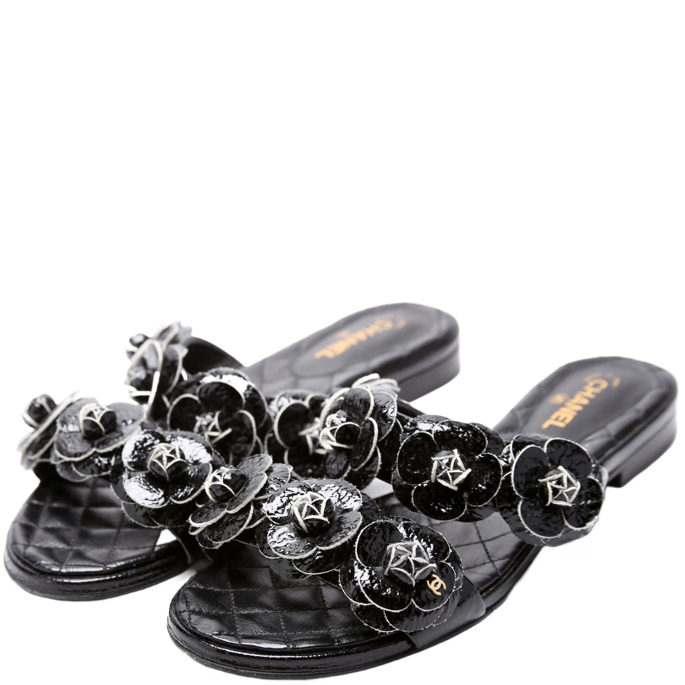 CC Flower Slide Sandals Size 37 | Keeks Designer Handbags