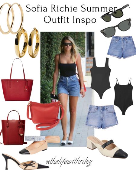 Sofie Richie summer outfit inspiration 

Classic style, classic outfit, quiet luxury, Jean shorts, black bodysuit, red bag, gold hoops, black sunglasses, summer outfit 

#LTKstyletip #LTKFind #LTKSeasonal