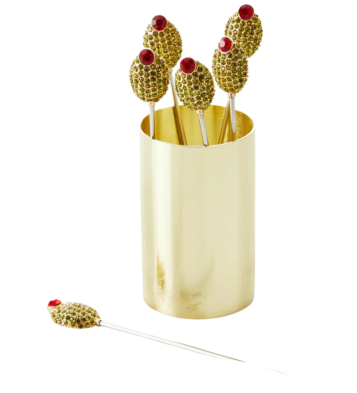 Olive Cocktail Picks with Gold Pot | Over The Moon