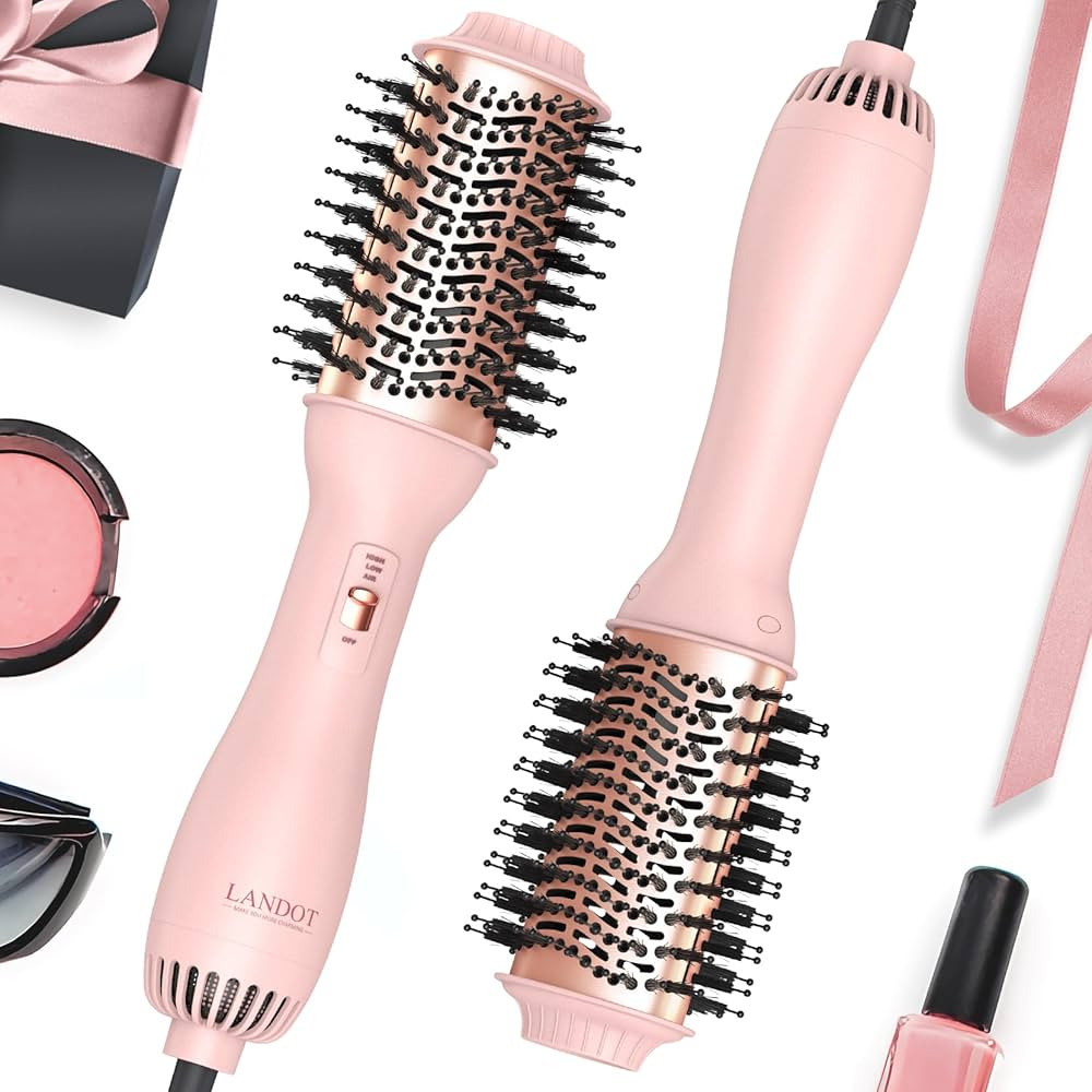 LANDOT Hair Blow Dryer Brush - One-Step Volumizer & Styler with Ceramic Titanium Barrel, Ionic An... | Amazon (US)