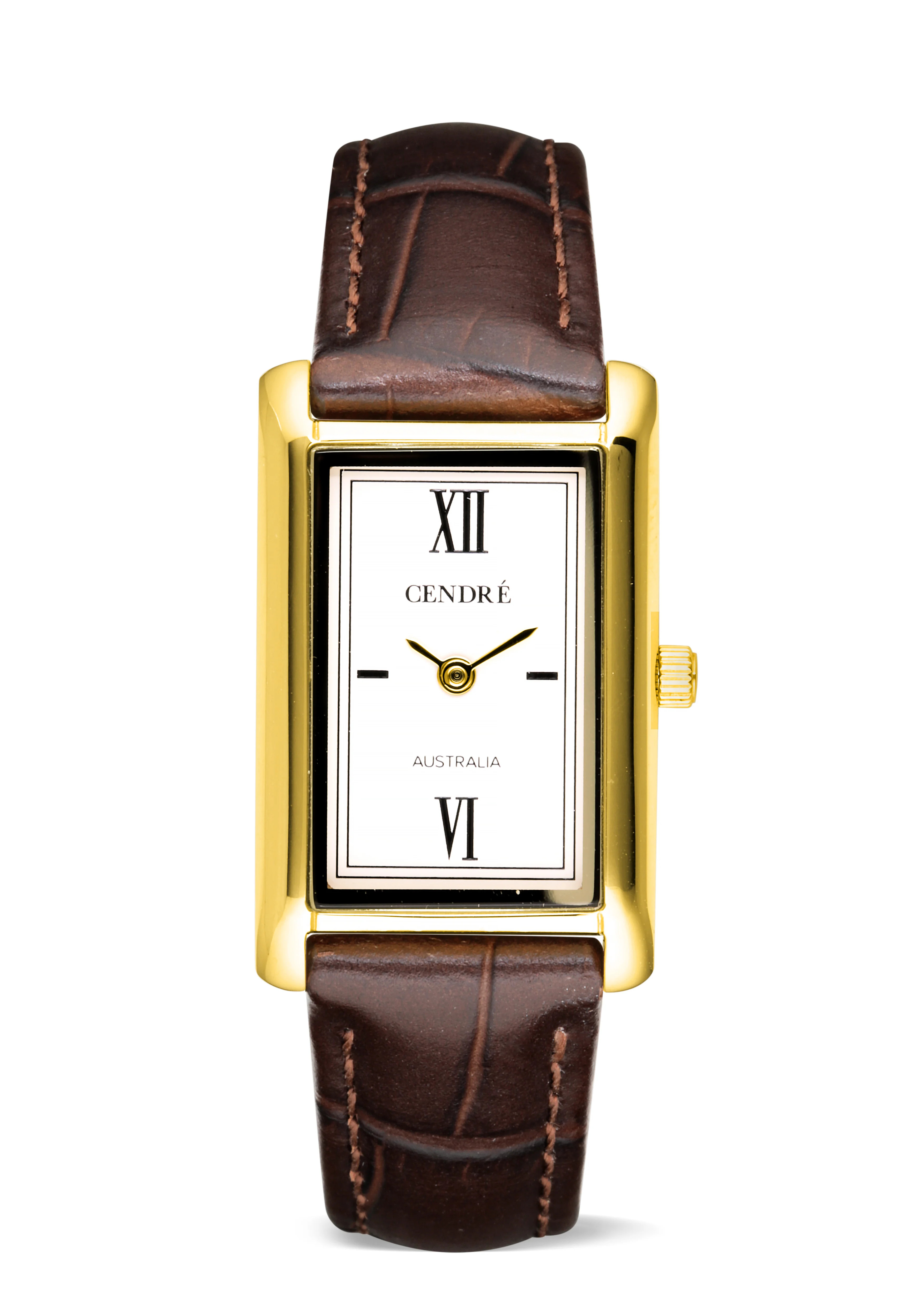 Kelly Watch | White | Espresso Croc | Cendre
