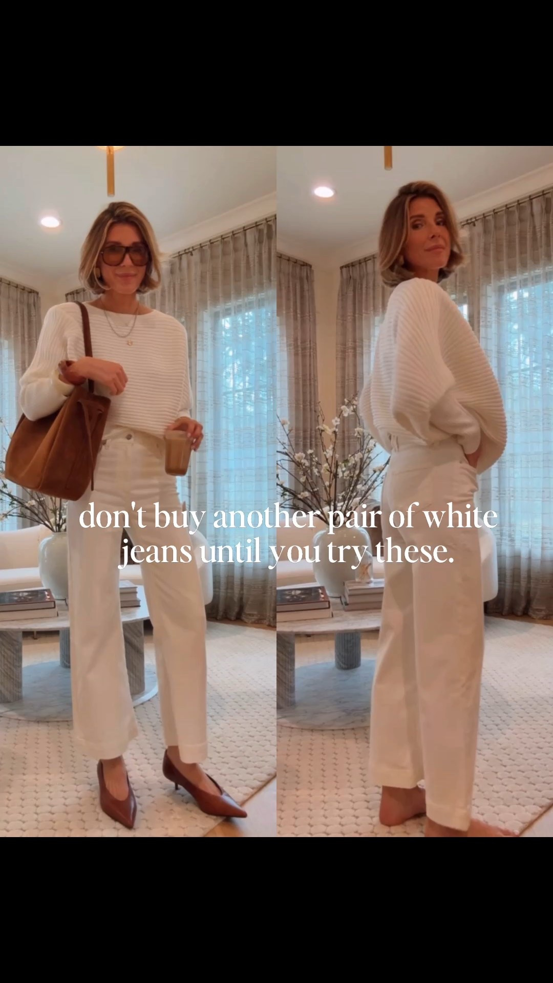 The best white jeans for spring! I promise. These fit tts 