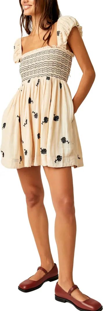 Free People Tori Floral Embroidered Minidress | Nordstrom | Nordstrom