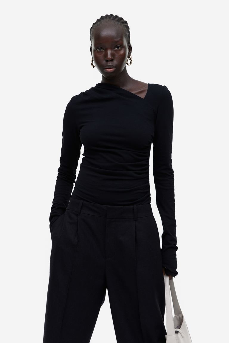 Gathered jersey top | H&M (UK, MY, IN, SG, PH, TW, HK)