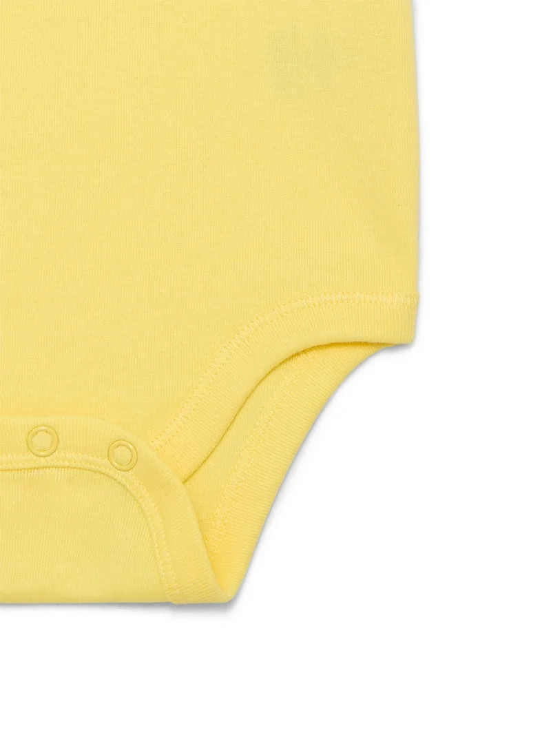 Wonder Nation Baby Girl Short Sleeve Bodysuit, Sizes 0-24 Months | Walmart (US)