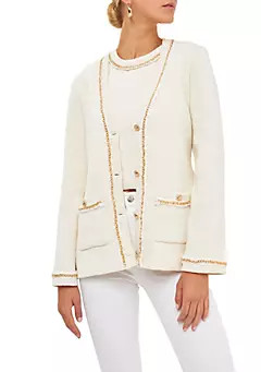 Endless Rose Chain Trim Cardigan | Belk