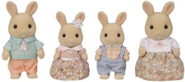 Calico Critters Milk Rabbit Family - Set of 4 Collectible Doll Figures for Children Ages 3+ | Amazon (US)