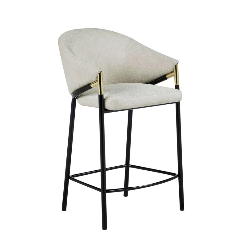 Farlow Upholstered Counter Stool with Metal Frame | Wayfair North America