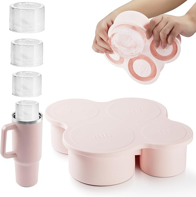 Nax Caki Hollow Cylinder Ice Cube Mold for 20oz 30oz 40oz Stanley Cup Accessories, Silicone Tumbl... | Amazon (US)