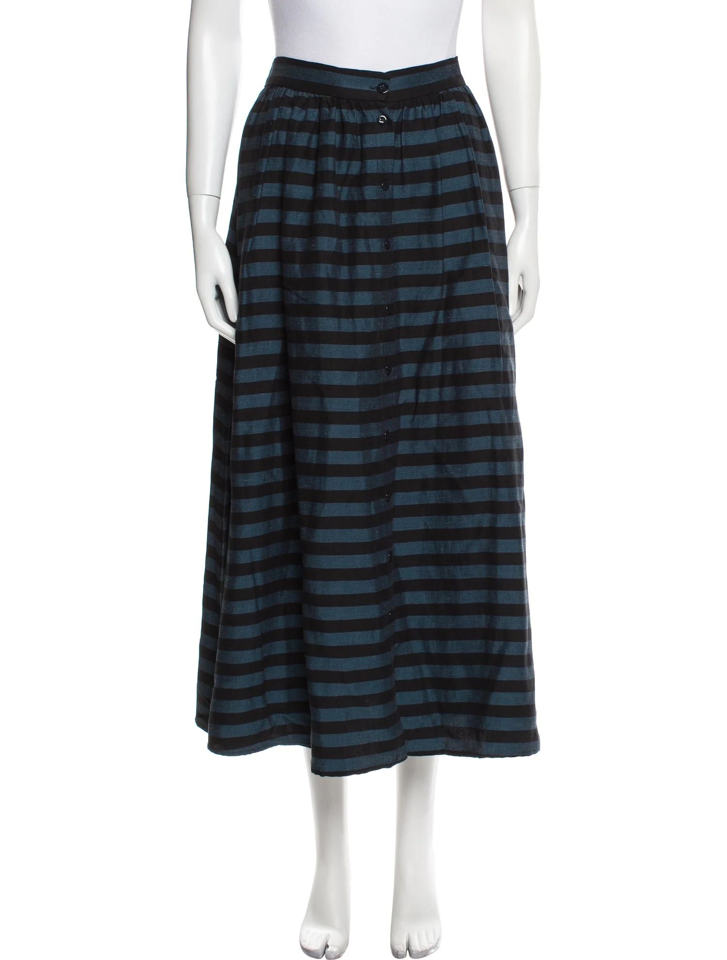 Striped Midi Length Skirt w/ Tags | The RealReal