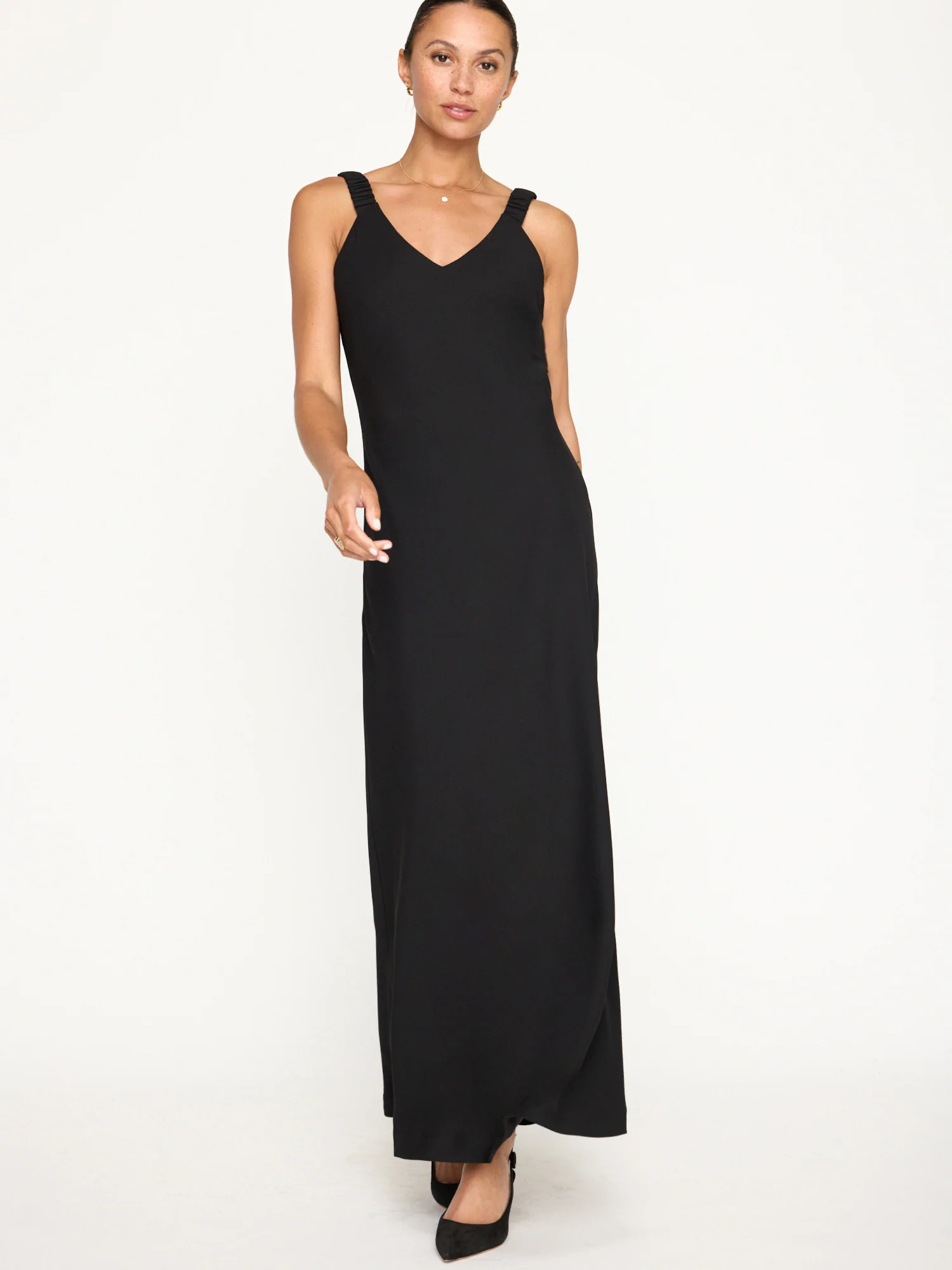 Brochu Walker | Women's Stella Bias Dress in Black Onyx | Brochu Walker