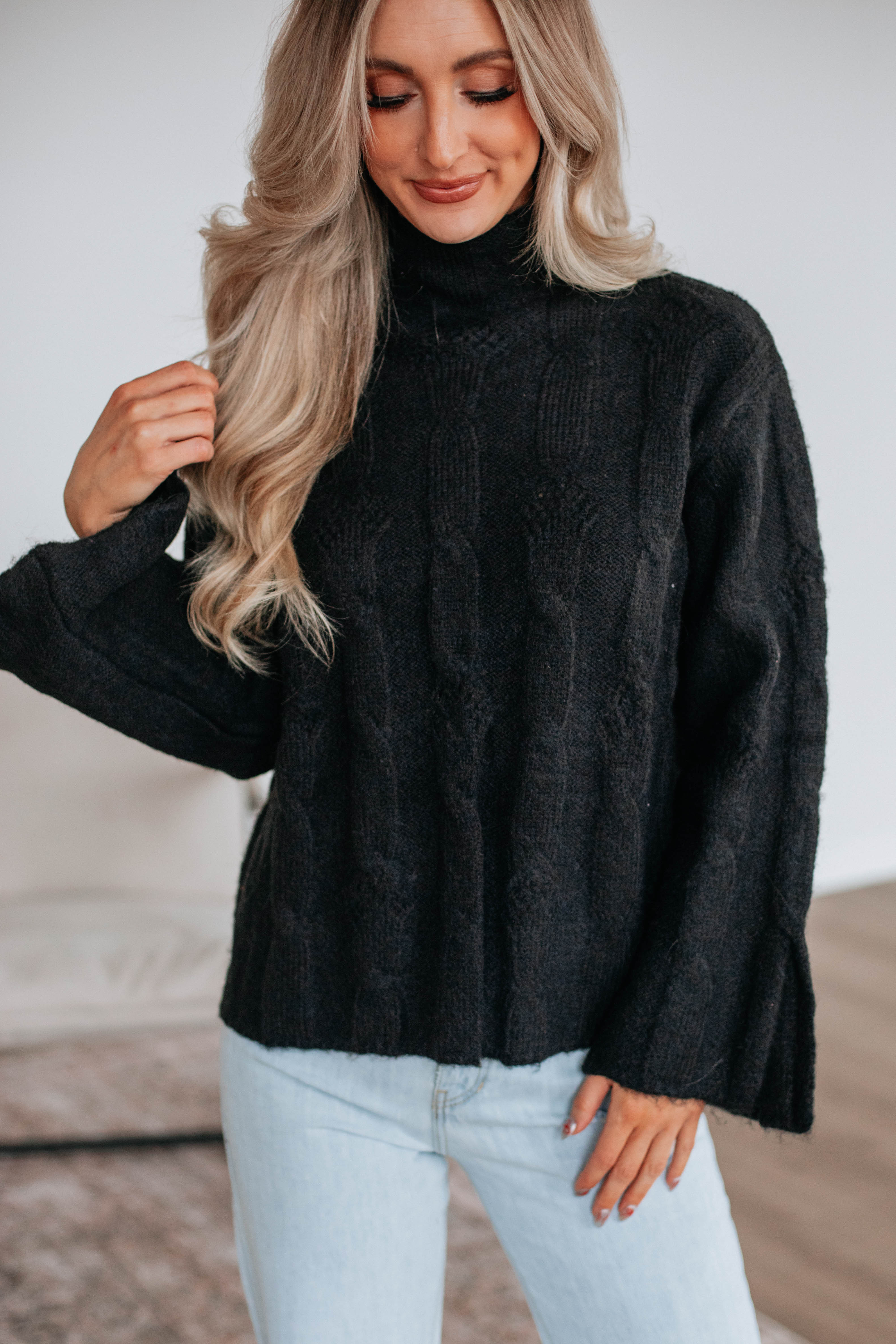Colette Cable Knit Sweater | Wild Oak Boutique