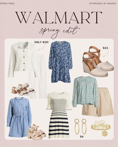 Walmart spring outfit idea. How pretty is this navy floral mini dress🥰 only $17.98 at Walmart. Walmart fashion. Walmart style. Walmart outfit idea. Walmart outfit inspo. Spring dress. Midi dress. Spring fashion. Spring style. Woven double hand sandals. Time and tru. New arrivals. Outfit inspo. Outfit idea.

#LTKSeasonal #LTKfindsunder50 #LTKworkwear