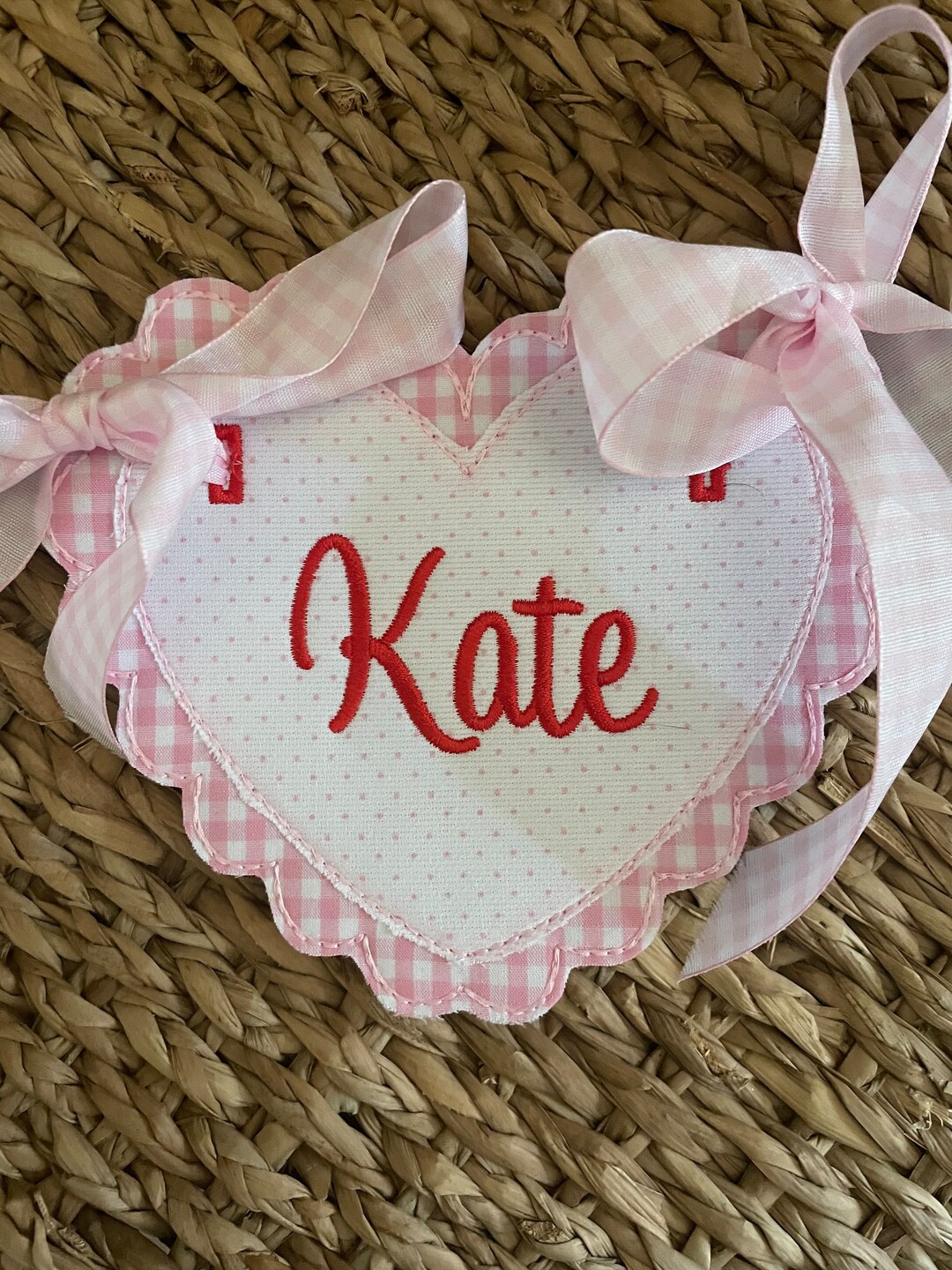 Valentines Basket Tag, Valentine Heart, Scallop Heart Tag, Valentine Day Gift Tag for Kids, Perso... | Etsy (US)