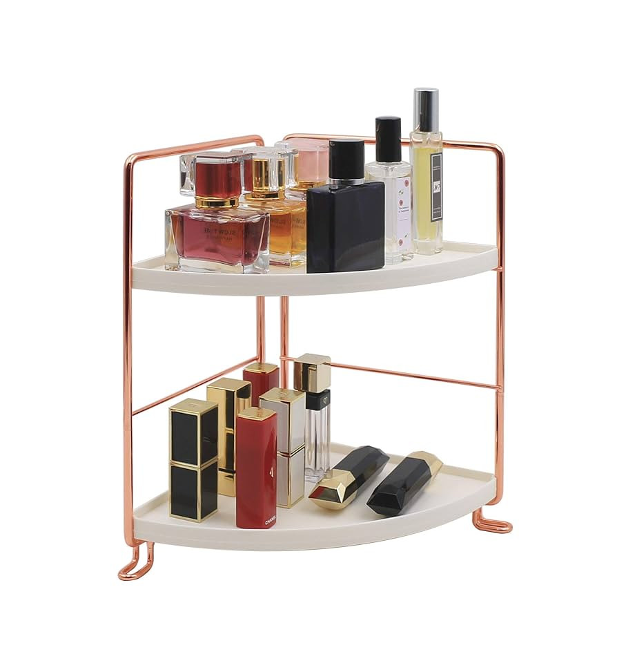 2-Tier Bathroom Countertop Organizer - Vanity Tray Cosmetic & Makeup Storage- Kitchen Spice Rack ... | Amazon (US)