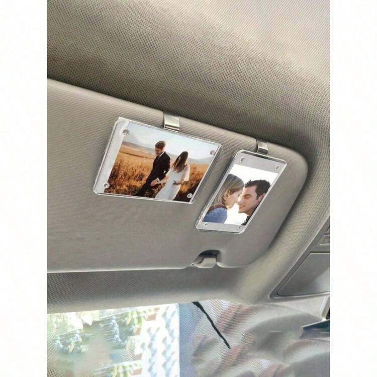 1pc/2pcs New Magnetic Photo Clip For Car Sun Visor, Universal Acrylic Fridge Magnet Transparent M... | SHEIN