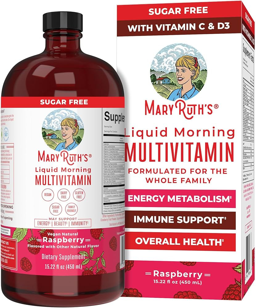MaryRuth Organics Morning Multivitamin for Women, Men & Kids | Liquid | Vitamin A C D E B6 B12 Bi... | Amazon (US)