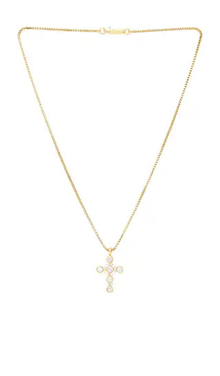 Rosette Cross Necklace in Gold | Revolve Clothing (Global)
