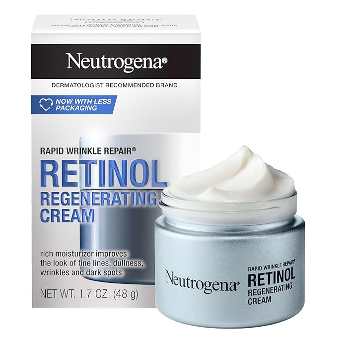 Neutrogena Rapid Wrinkle Repair Retinol Face Moisturizer, Daily Anti-Aging Face Cream with Retino... | Amazon (US)