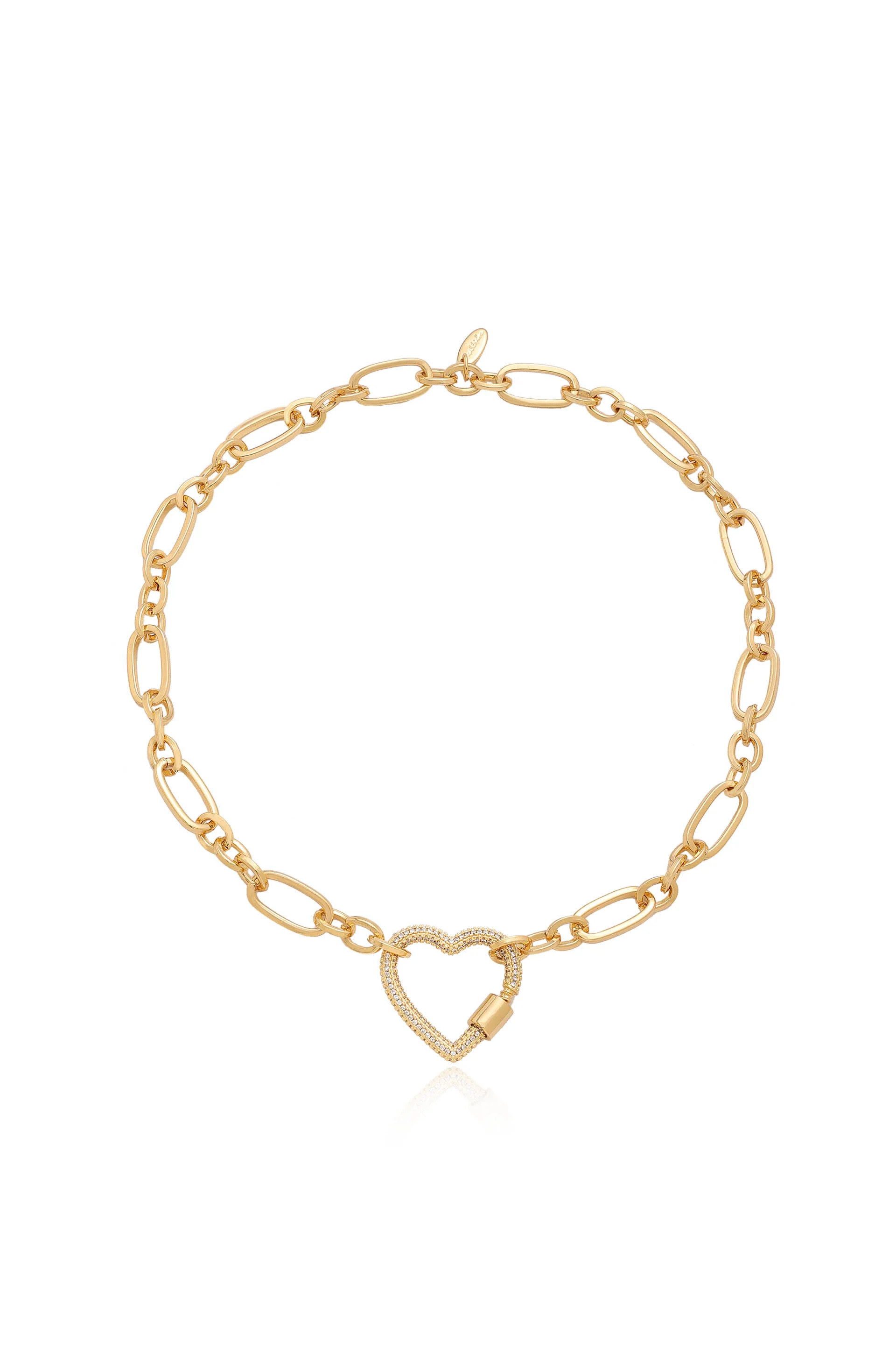 Open Heart Lock Necklace | Ettika