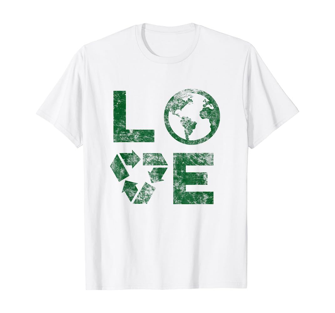 Love Earth Day 90s Vintage Recycling Kids or Teacher T-Shirt | Amazon (US)