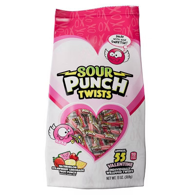 Sour Punch Valentine's Twists Candy Bag - 13oz | Target