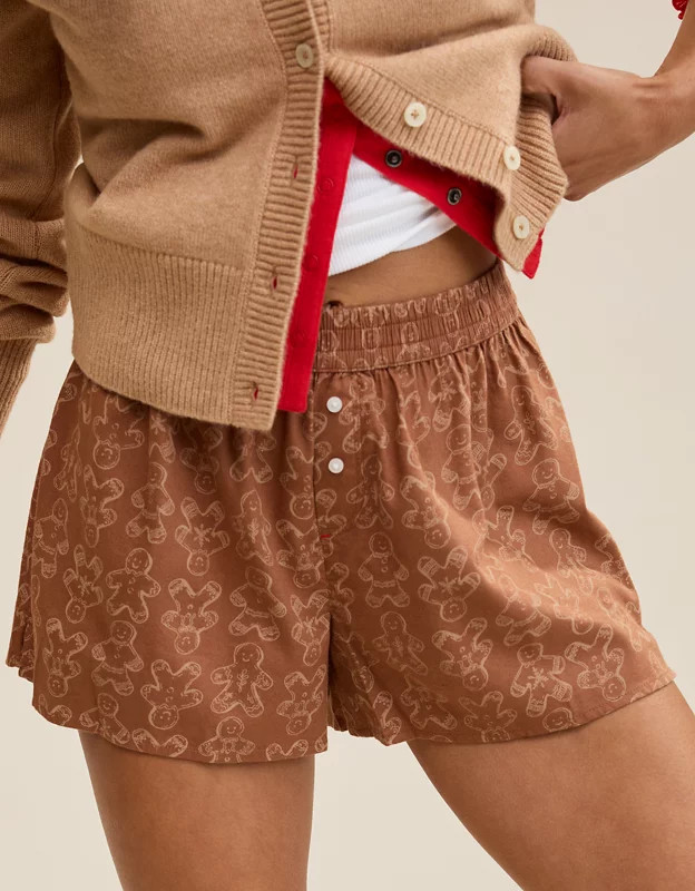 Aerie Flannel Girl Boxer | Aerie