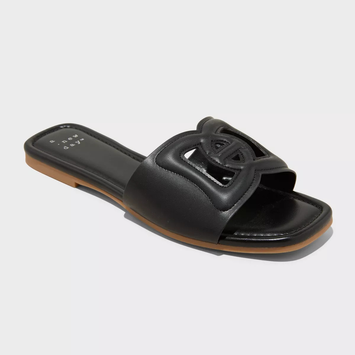 Women's Deidra Slide Sandals - A New Day™ Black 8 | Target