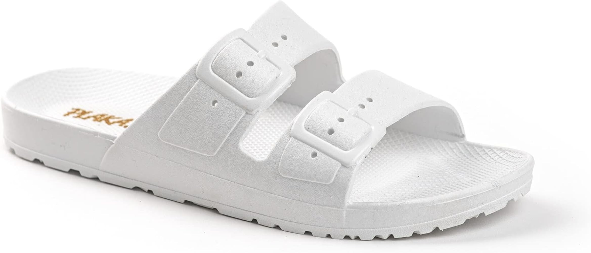 Plaka Genesis Slide Sandals for Women with 2 Fixed Buckle Straps | Comfortable & Stylish Slip On ... | Amazon (US)