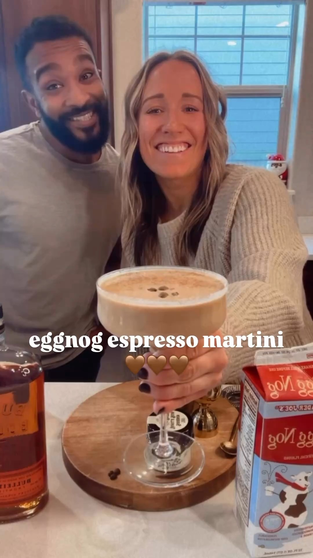 


✨JOSH’S EGGNOG ESPRESSO MARTINI ✨
3OZ Eggnog 
1.5OZ Espresso 
1.5OZ Bourbon 
1OZ Coffee Liquor 
1/2TSP Vanilla Bean Paste 
✨
Shake it together + serve! 🎄 

#LTKgrwm #LTKHoliday #LTKGiftGuide