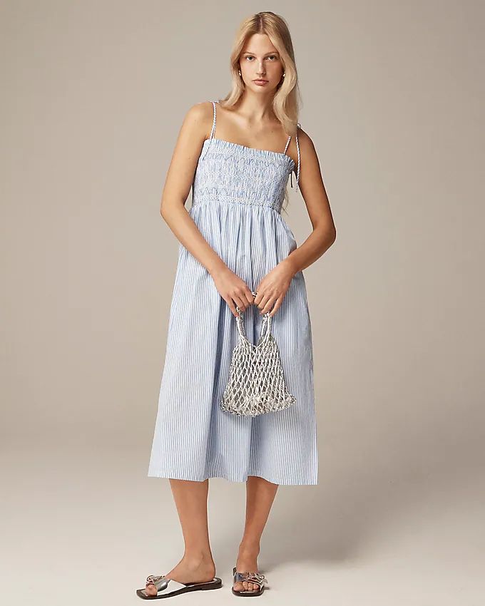 Paloma dress in striped cotton poplin | J. Crew US