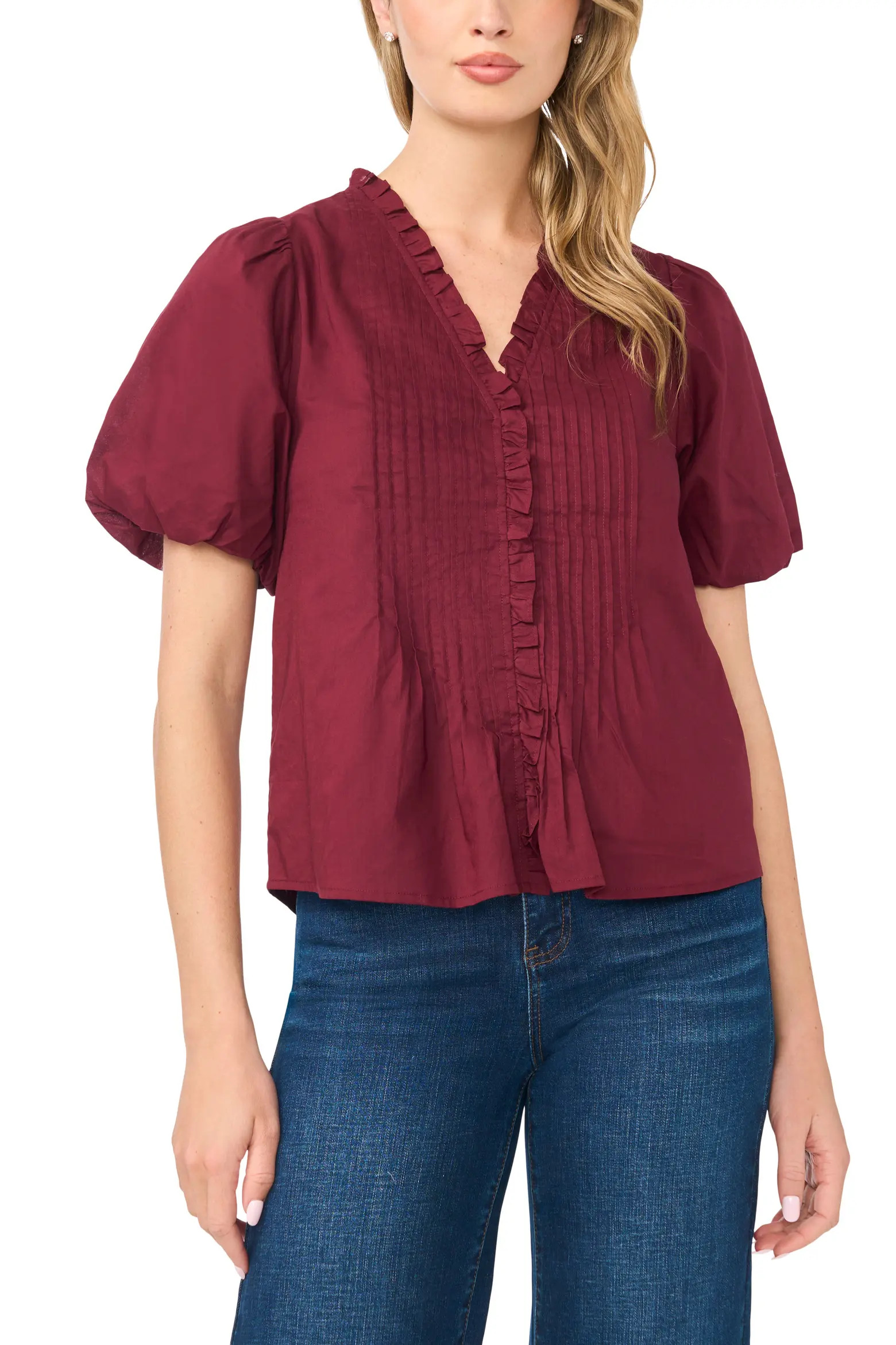 Pintuck Detail Cotton Voile Top (Women) | Nordstrom | Nordstrom