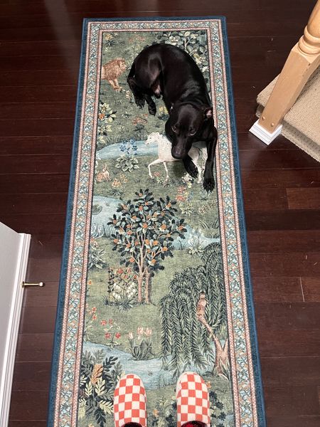 Someone likes our new runner rug

#LTKHoliday #LTKhome #LTKGiftGuide