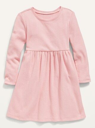 Toddler Girls / Dresses & JumpsuitsFit & Flare Long-Sleeve Thermal-Knit Dress for Toddler Girls36... | Old Navy (US)