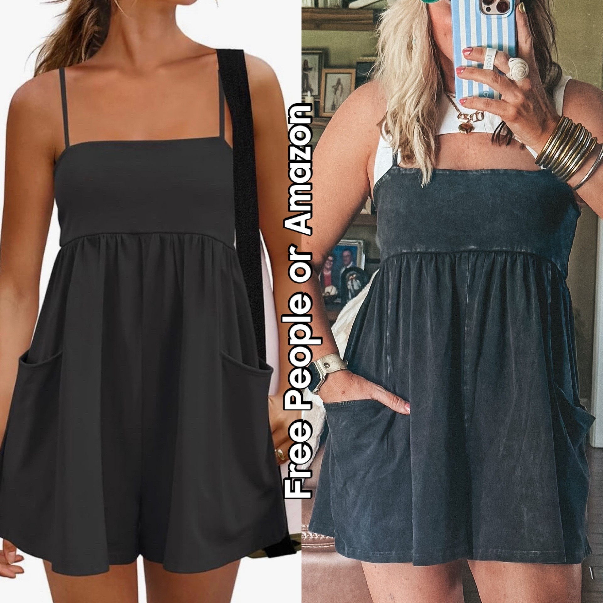 I have the FP one but did find this look for less too. I wear a medium.