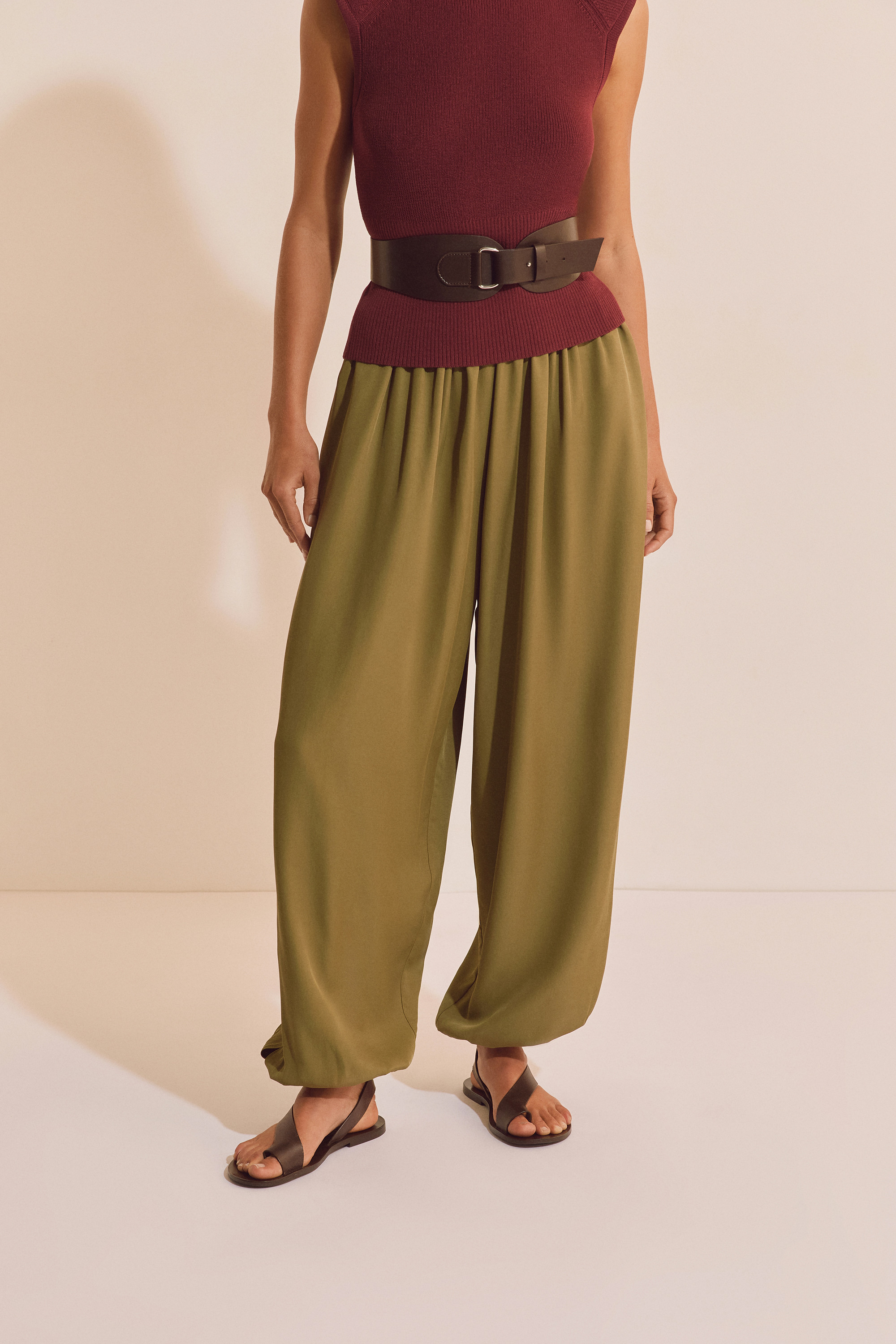 Pantalon bouffant satiné | Etam FR