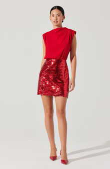 Sequin Mixed Media Mini Dress | ASTR The Label (US)