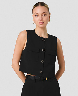 Women's Harry Suiting Sleeveless Button-Front Top | Macy's