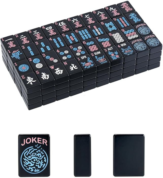 American Mahjong Tiles (1.2\u201d,Tiles Only), 166 Mahjong Tile Set with Black Color (Tiles Only) | Amazon (US)