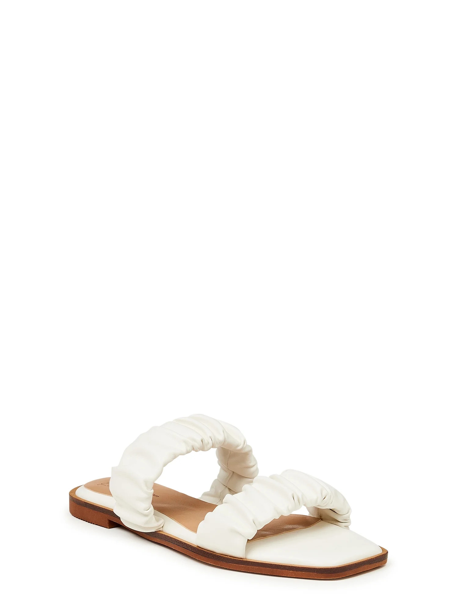 Time and Tru Women's Ruched Strap Sandals | Walmart (US)