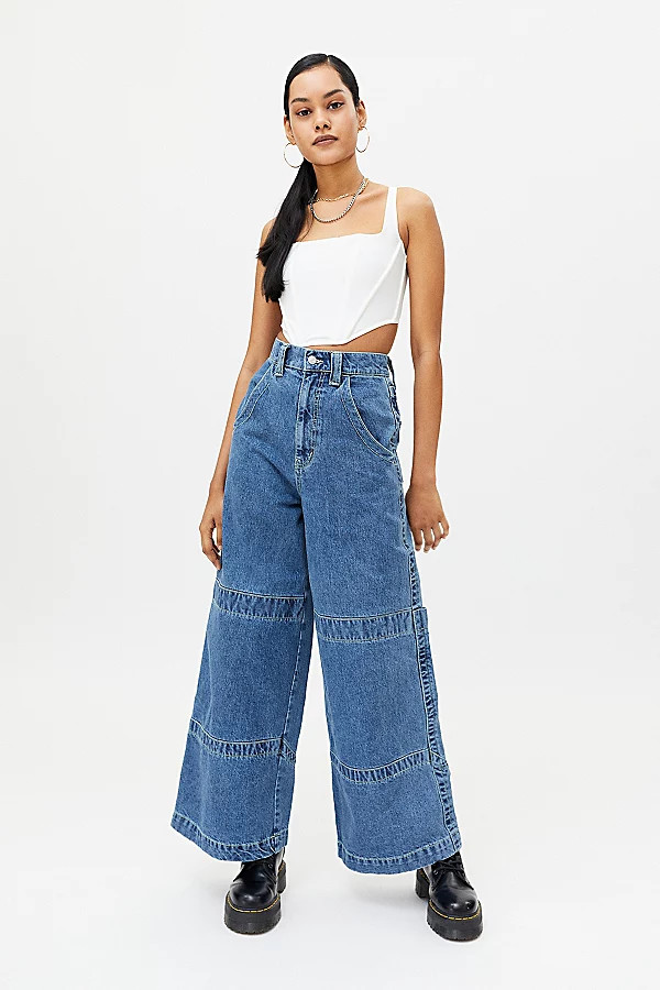 BDG High-Waisted Wide Leg Jean - Light Wash | Urban Outfitters (US and RoW)