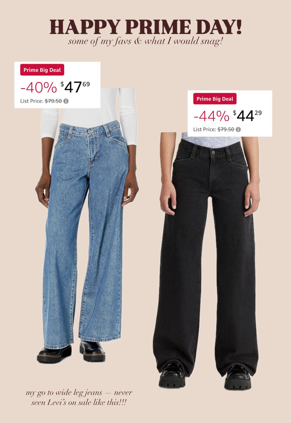 My go to Levi’s! Mid rise & wide leg!!!

#LTKxPrimeDay #LTKSeasonal