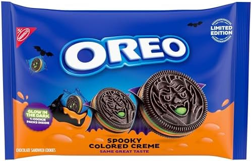 OREO Green and Orange Creme Chocolate Sandwich Halloween Cookies, 14 ct | Amazon (US)