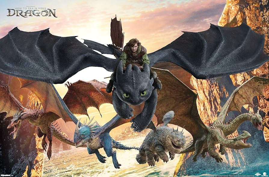 Trends International How To Train Your Dragon (2025) - Group Wall Poster, 34L x 22.4W, Unframed V... | Amazon (US)