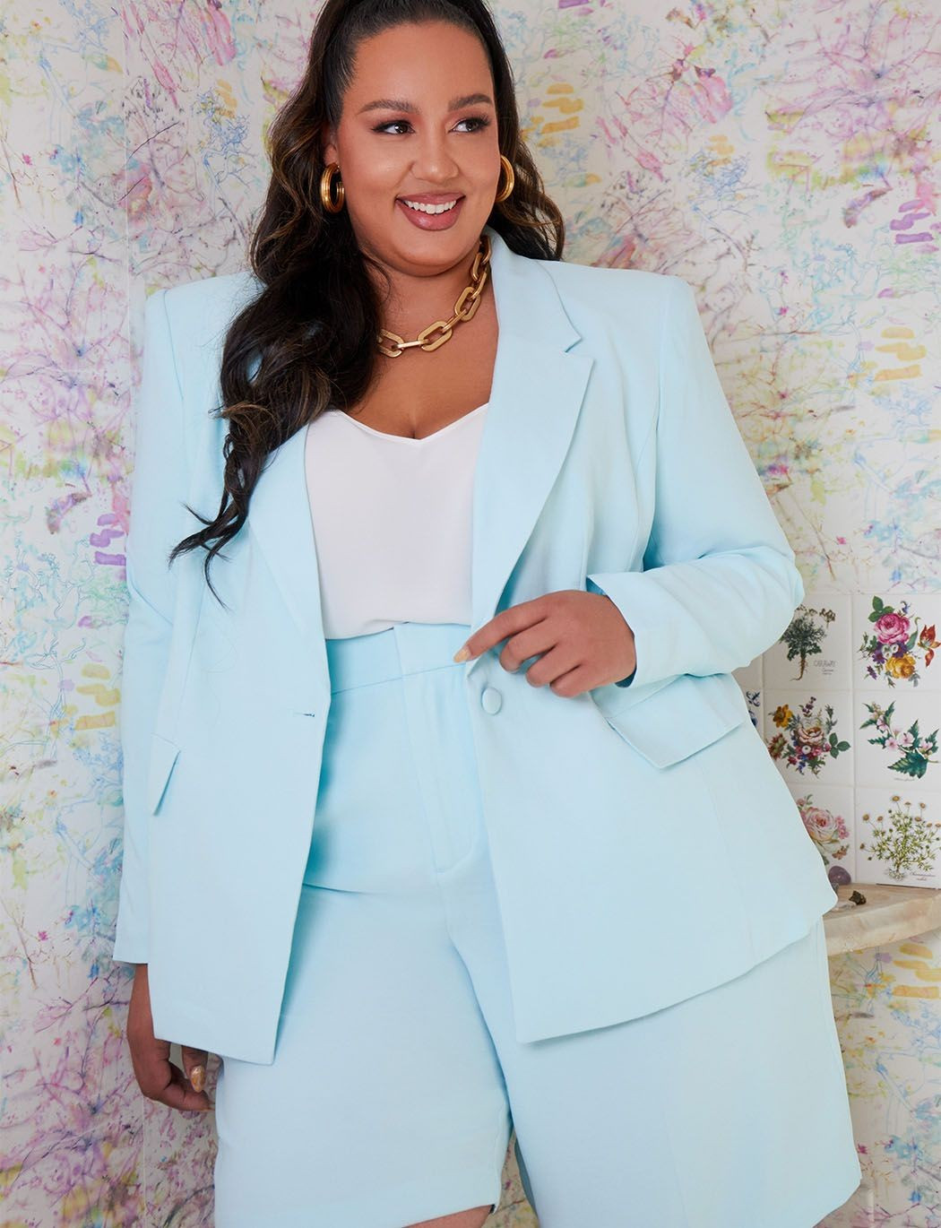 Tailored One Button Blazer | Women's Plus Size Coats + Jackets | ELOQUII | Eloquii