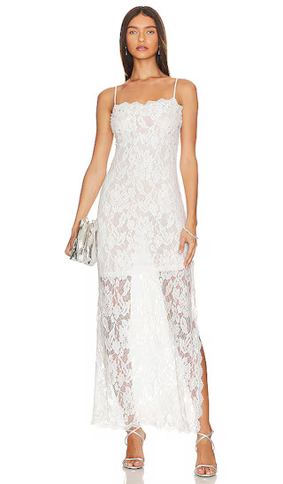 Midi Dress in Off White | Revolve Clothing (Global)