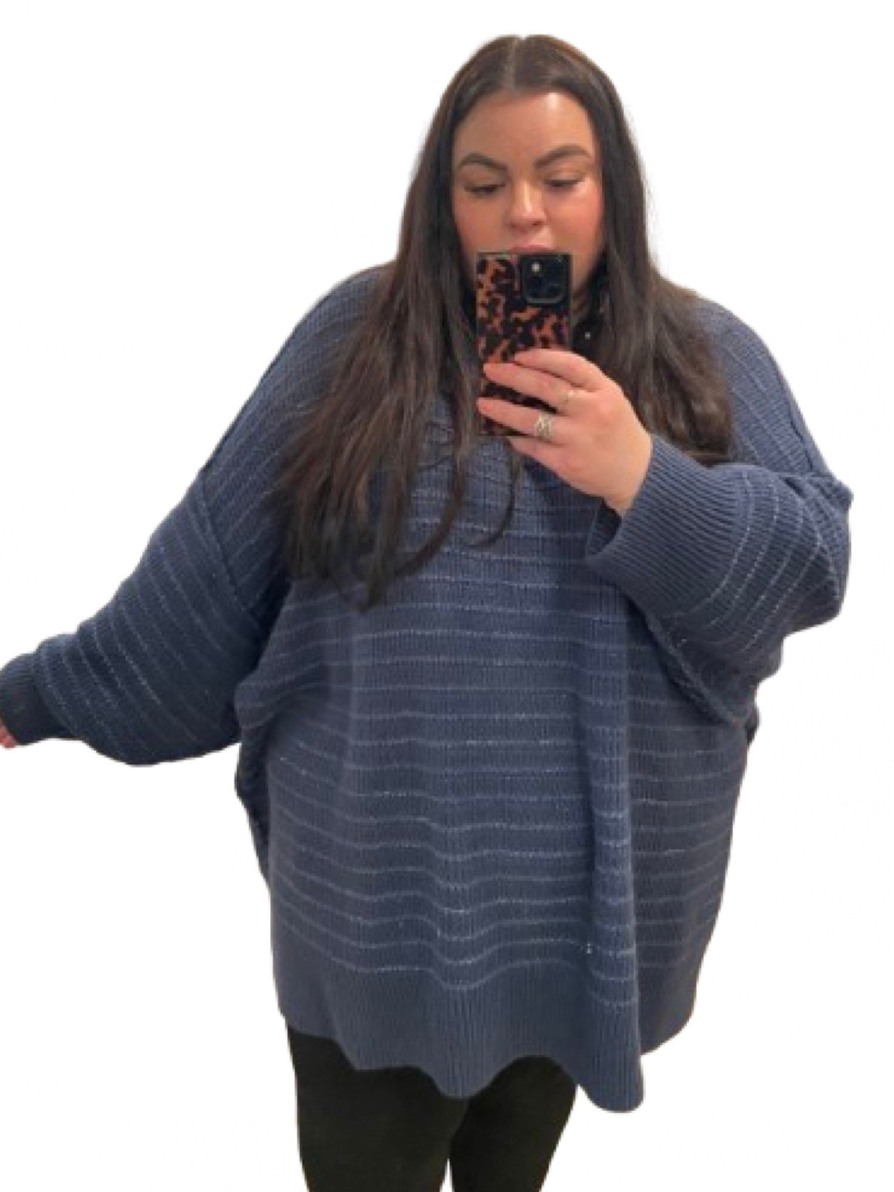 Super comfy drop shoulder oversized crew knit sweater. Perfect, and it covers the booty. These leggings do not fade.
@Torrid 

#LTKdayinmylife #LTKootd #LTKPlusSize