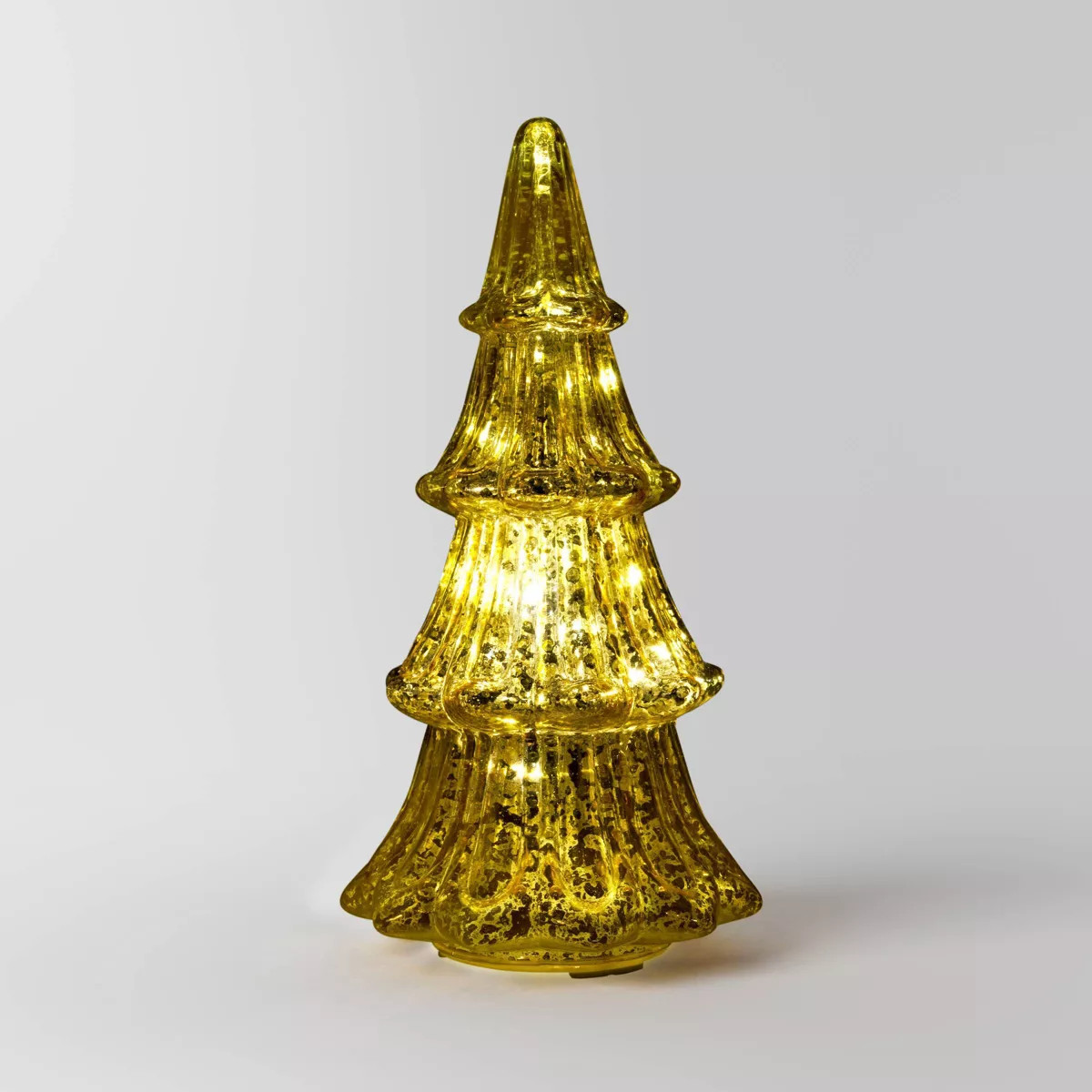 12" Christmas Mercury Glass Tiered Tree Decor Gold - Wondershop™ | Target