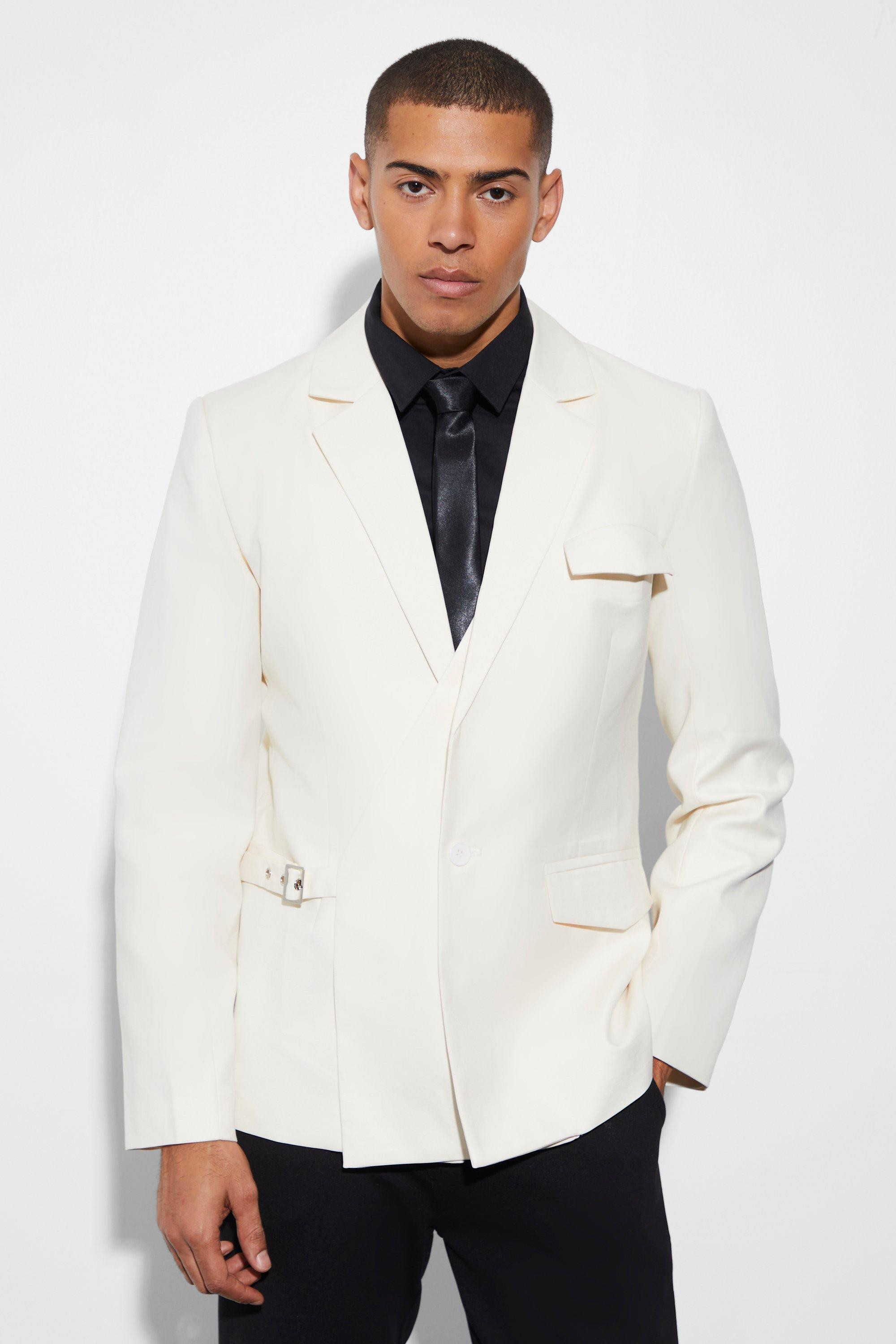 Slim Single Breasted Buckle Blazer | boohooMAN (DE, IE & UK)