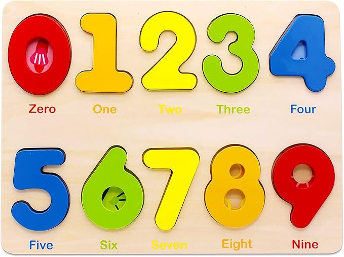 Aile Wooden Preschool Learning Number Puzzles Toys for Kids Age 2-4， Educational Toys | Amazon (US)